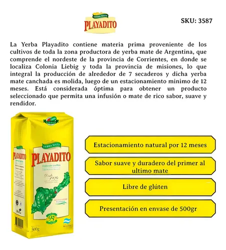 YERBA MATE PLAYADITO 500G