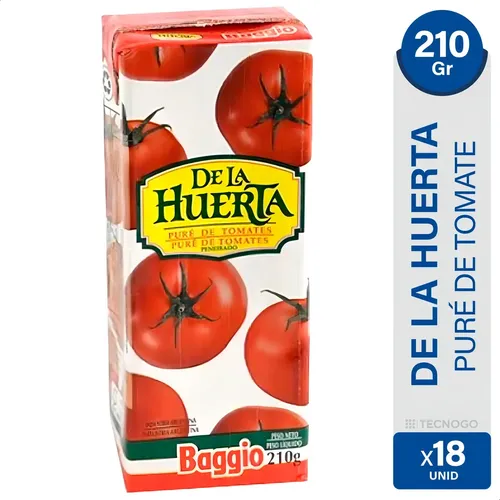 PACK X18 PURE TOMATE DE LA HUERTA BAGGIO 210G