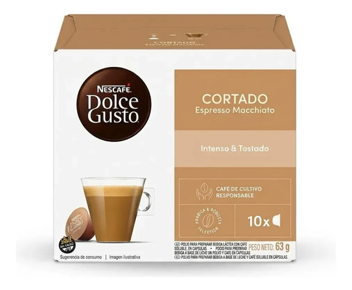 CAPSULAS NESCAFE DOLCE GUSTO CORTADO ESPRESSO MACCHIATO X16