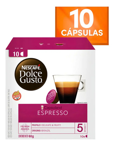 CAPSULAS CAFE NESCAFE DOLCE GUSTO ESPRESSO 10CAP