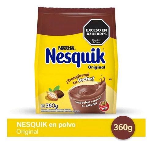 CHOCOLATADA NESQUIK EN POLVO NESTLE 360G