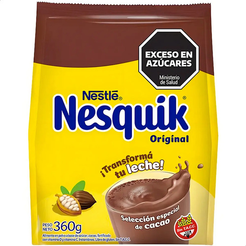 CHOCOLATADA NESQUIK EN POLVO NESTLE 360G