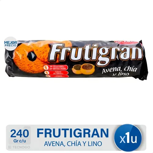 GALLETITAS FRUTIGRAN AVENA CHIA LINO 240G - GRANIX