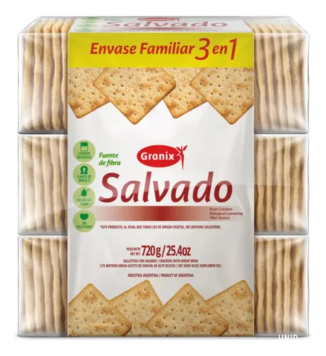 GALLETITAS DE AGUA GRANIX SALVADO 3EN1 720G