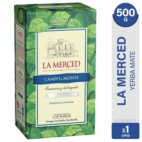 YERBA MATE LA MERCED CAMPO & MONTE 500G
