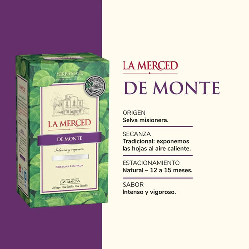 YERBA MATE LA MERCED DE MONTE 500G