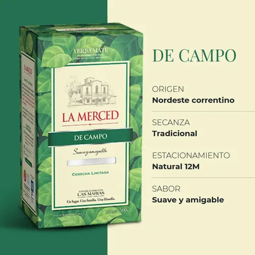 YERBA MATE LA MERCED DE CAMPO 500G
