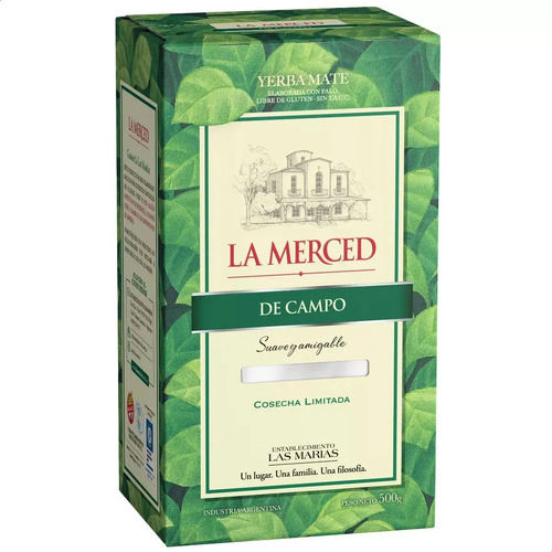 PACK X6 YERBA MATE LA MERCED DE CAMPO 500G