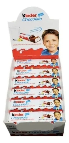 CHOCOLATE KINDER BARRA CAJA X24 UNIDADES 300G