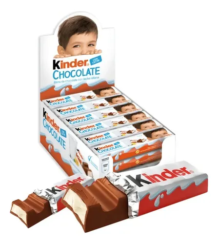 CHOCOLATE KINDER BARRA CAJA X24 UNIDADES 300G