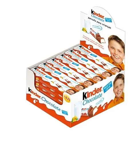 CHOCOLATE KINDER BARRA CAJA X24 UNIDADES 300G
