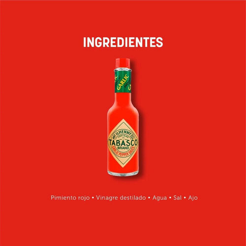 SALSA PICANTE TABASCO GARLIC 60ML