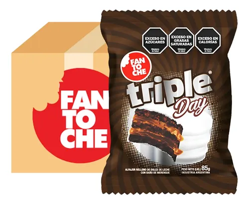 ALFAJOR FANTOCHE TRIPLE DAY 85G CAJA X12