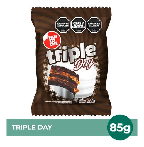 ALFAJOR FANTOCHE TRIPLE DAY 85G CAJA X12