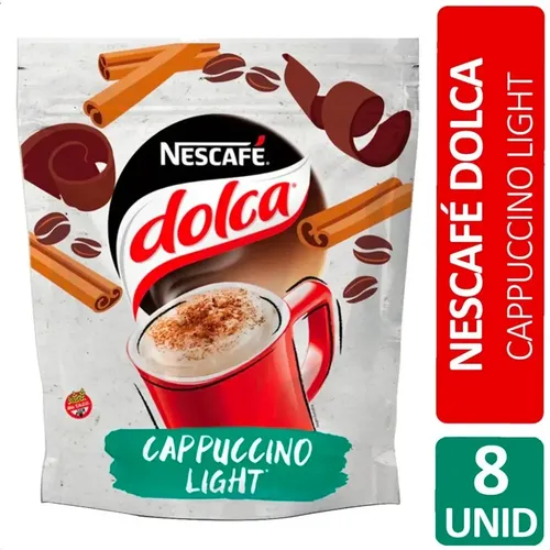 PACK X8 CAFE NESCAFE DOLCA CAPPUCCINO LIGHT 100G