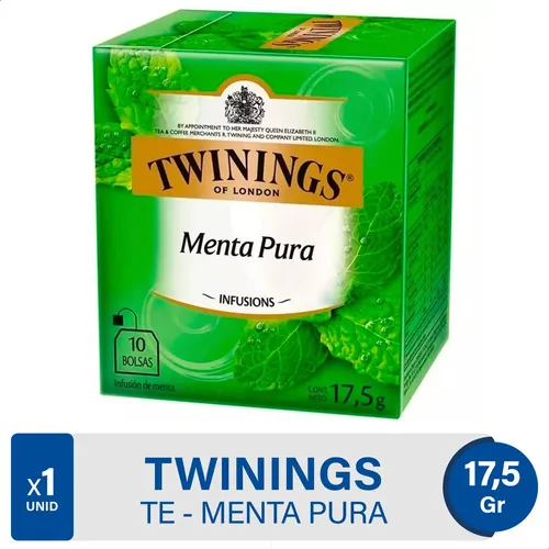 TE TWININGS MENTA PURA 10SAQ 17,5G