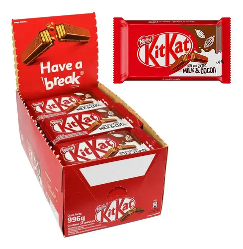 CHOCOLATE KIT KAT EXTRA MILK & COCOA 41,5G BOX X24