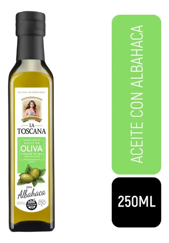 ACEITE DE OLIVA LA TOSCANA ALBAHACA 250ML - TIMBO