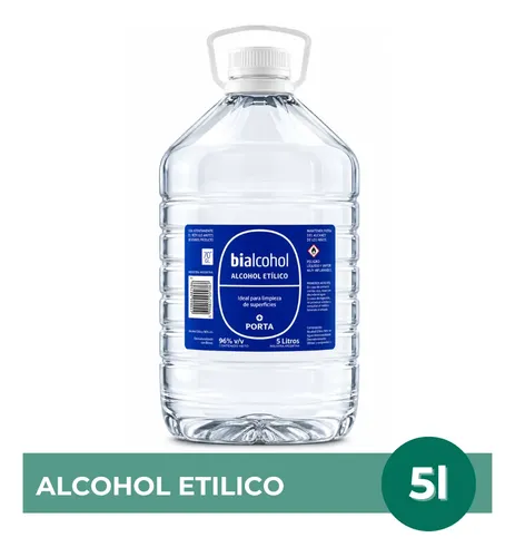ALCOHOL ETILICO AL 96% BIDON 5 LITROS BIALCOHOL PORTA