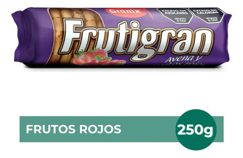 PACK X6 GALLETITAS FRUTIGRAN AVENA FRUTOS ROJOS 250G - GRANIX