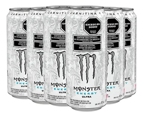 PACK X6 BEBIDA ENERGIZANTE MONSTER ENERGY ULTRA 473ML