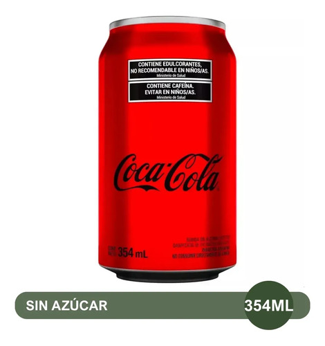 PACK X12 COCA COLA SIN AZUCAR LATA 354ML