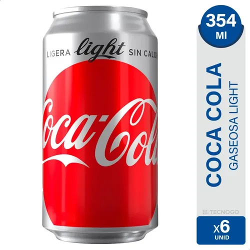 PACK X6 COCA COLA LIGHT LATA 354ML