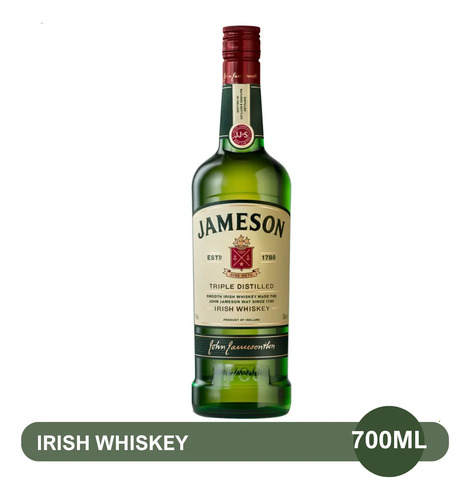 WHISKY JAMESON IRLANDES TRIPLE DESTILADO 700ML