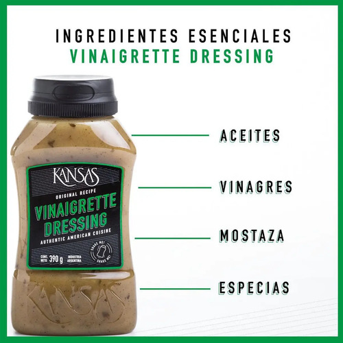 SALSA KANSAS VINAIGRETTE DRESSING 390G