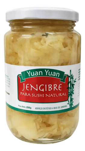LAMINAS DE JENGIBRE PARA SUSHI NATURAL YUANYUAN 250G - VILLARES