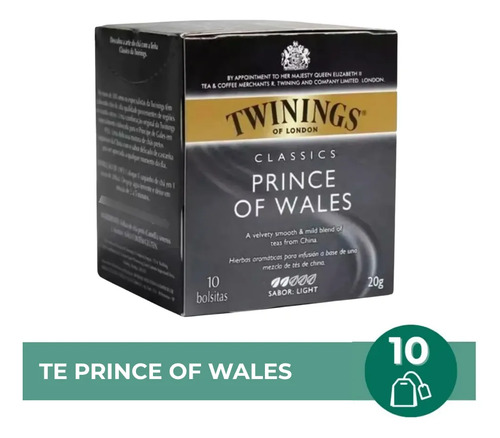 TE TWININGS PRINCE OF WALES CLASSICS 10SAQ 20G