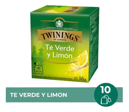 TE VERDE Y LIMON TWININGS 10SAQ 16G