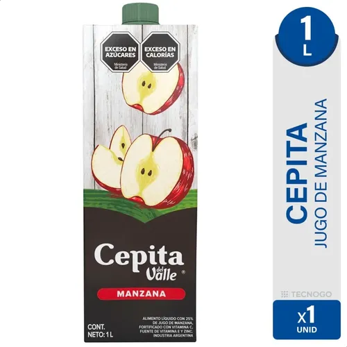 JUGO CEPITA DEL VALLE MANZANA TETRAPAK 1 LITRO