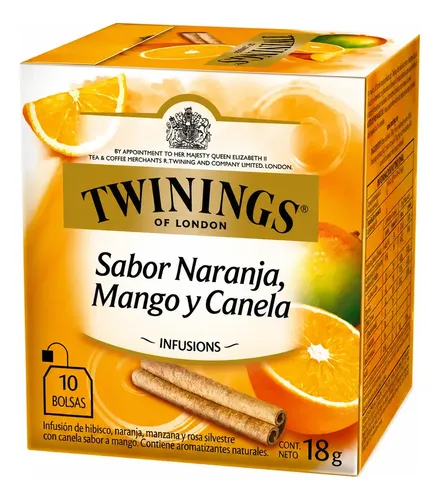 TE TWININGS NARANJA MANGO CANELA 10SAQ 18G