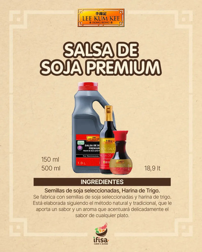 SALSA DE SOJA PREMIUM LEE KUN KEE 150ML
