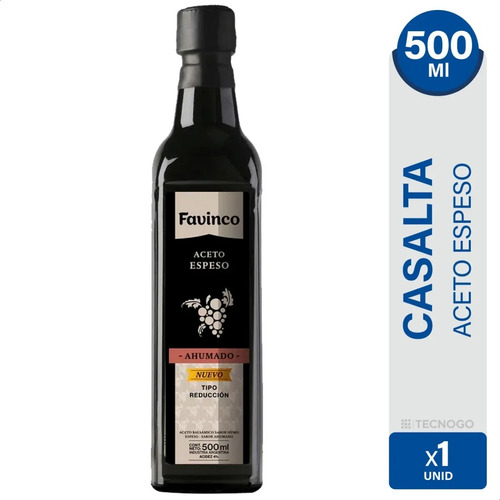 ACETO BALSAMICO AHUMADO ESPESO TIPO REDUCCION FAVINCO 500ML - PORTA