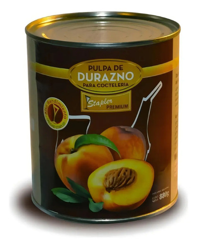 PULPA DE DURAZNO STAPLER PREMIUM LATA 880G