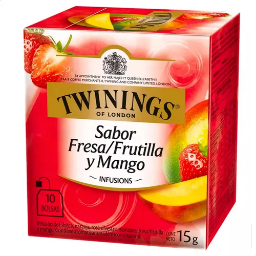 TE TWININGS FRUTILLA Y MANGO 10SAQ 15G