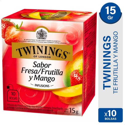 TE TWININGS FRUTILLA Y MANGO 10SAQ 15G
