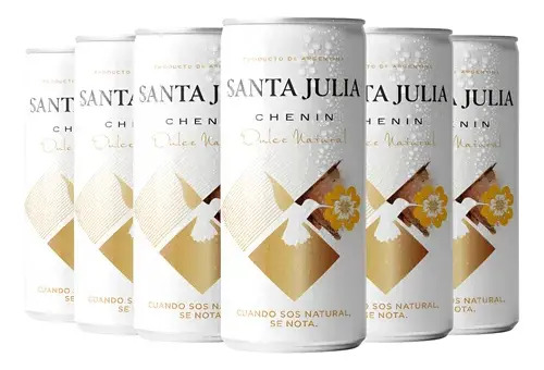 PACK X6 VINO SANTA JULIA CHENIN DULCE NATURAL LATA 355ML