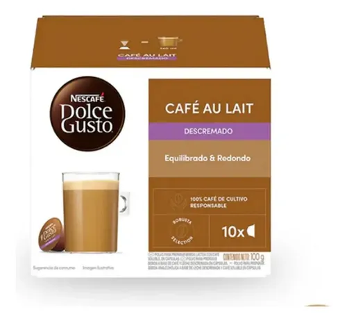 CAPSULAS DOLCE GUSTO CAFE AU LAIT DESCREMADA X10