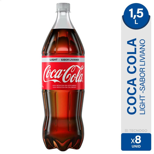 PACK X8 COCA COLA LIGHT BOTELLA 1,5 LITROS