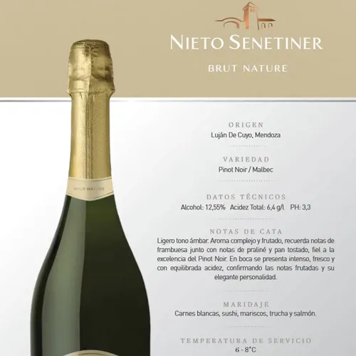ESPUMANTE NIETO SENETINER BRUT NATURE 750ML