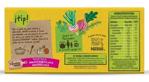 CALDO DE VERDURAS MAGGI 12 UNIDADES 9,5G