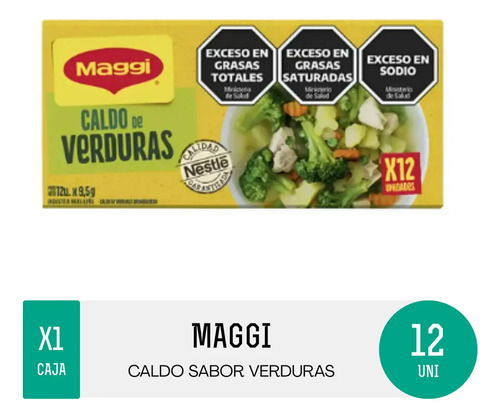 CALDO DE VERDURAS MAGGI 12 UNIDADES 9,5G