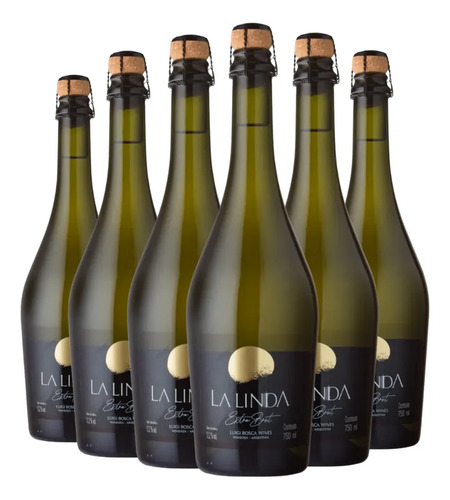 PACK X6 CHAMPAGNE LUIGI BOSCA LA LINDA EXTRA BRUT 750ML