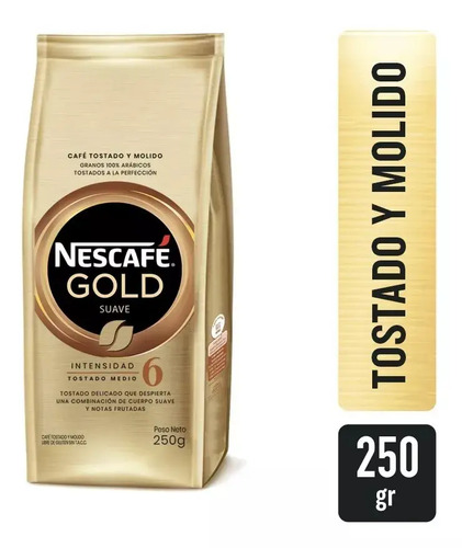 CAFE NESCAFE MOLIDO GOLD SUAVE 250G