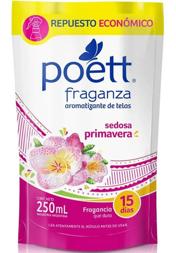REPUESTO AROMATIZANTE DE TELAS POETT SEDOSA PRIMAVERA 250ML