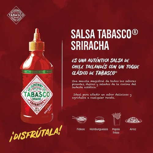 SALSA TABASCO SRIRACHA 300G