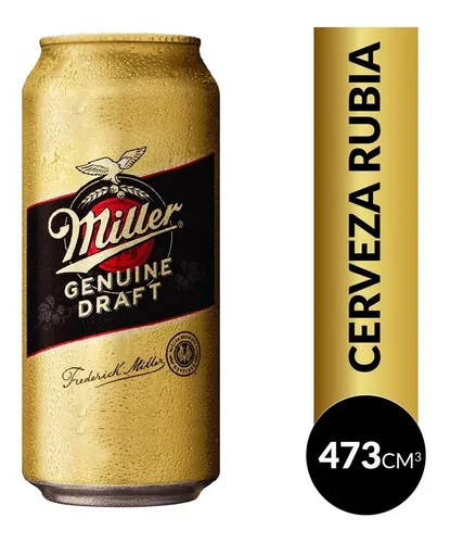 PACK X6 CERVEZA MILLER RUBIA LATA 473ML